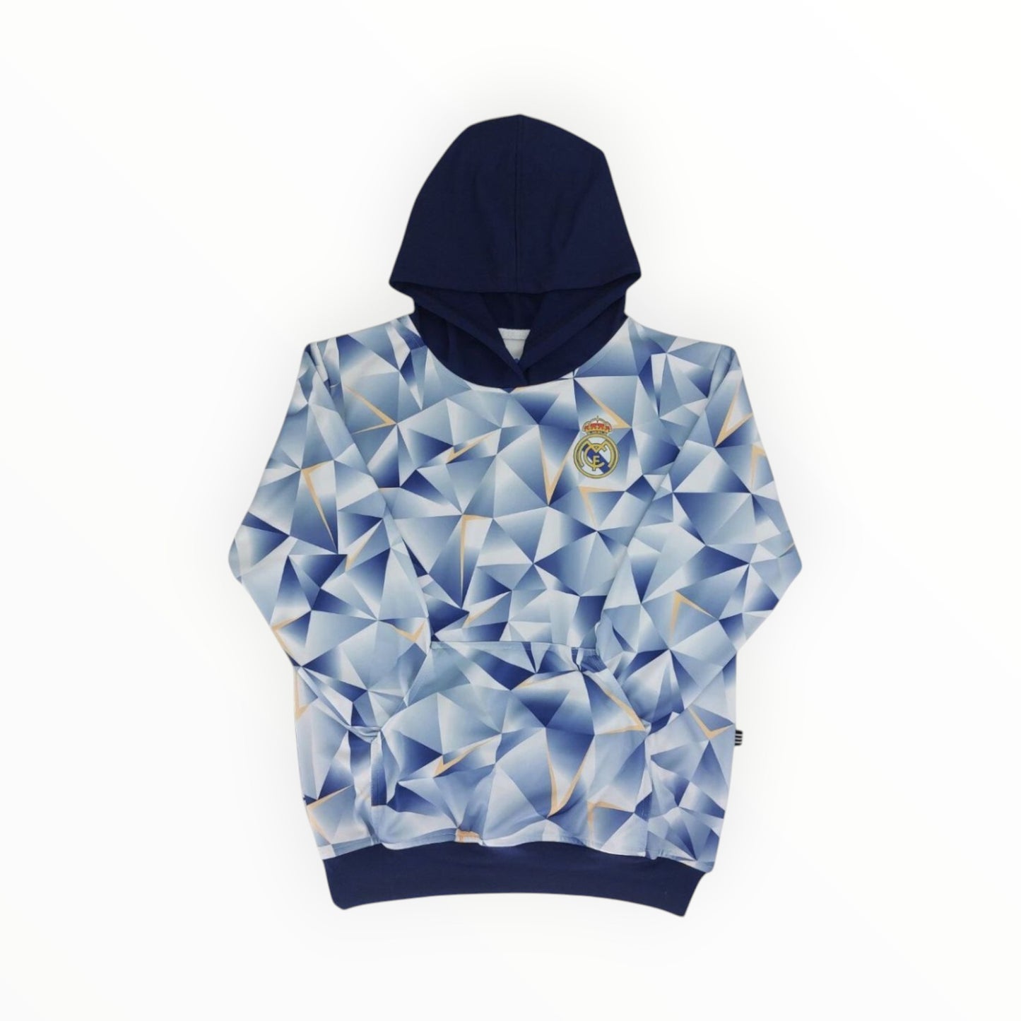 Sudadera Con Gorro Sin Cierre Club Real Madrid Tridimensional Blanco