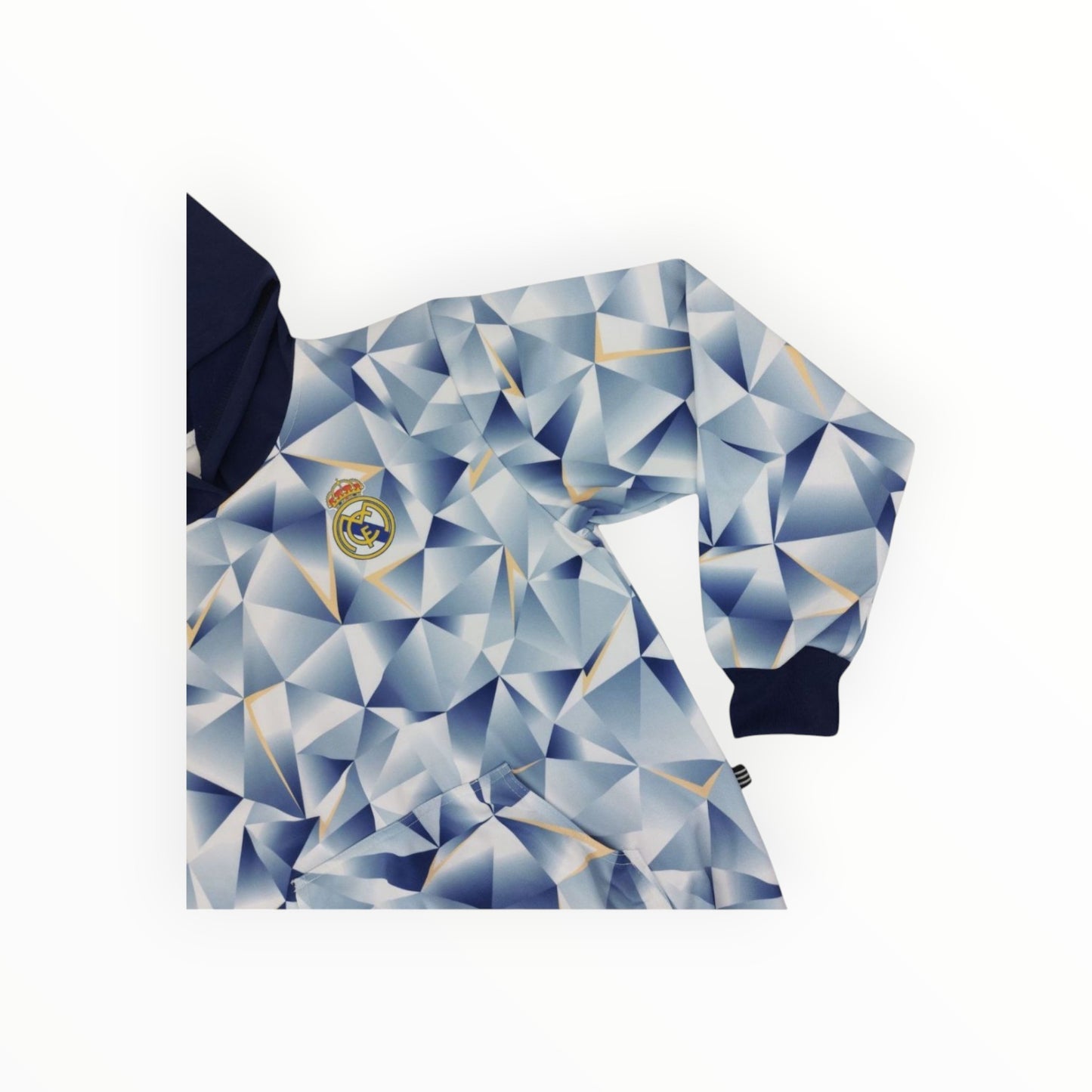 Sudadera Con Gorro Sin Cierre Club Real Madrid Tridimensional Blanco