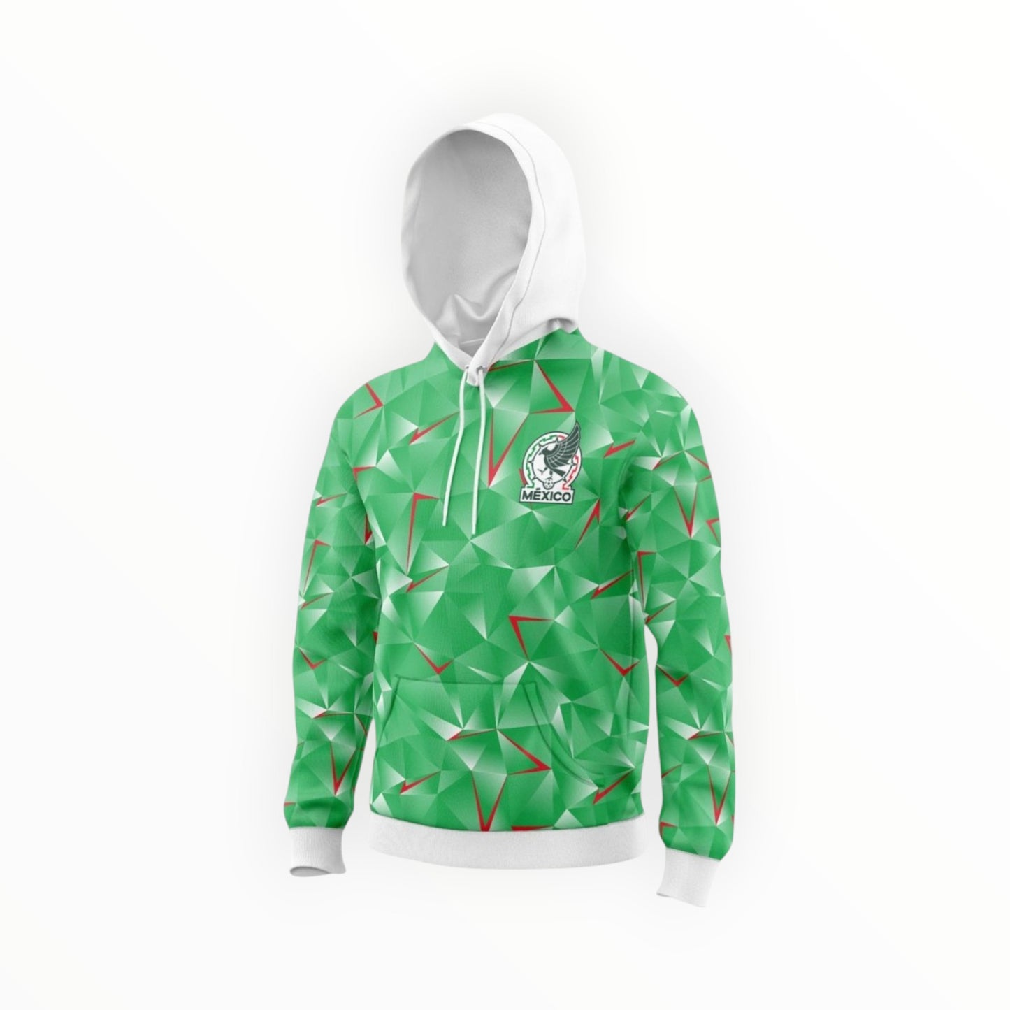 Sudadera Con Gorro Sin Cierre Selección De México Tridimensional Verde