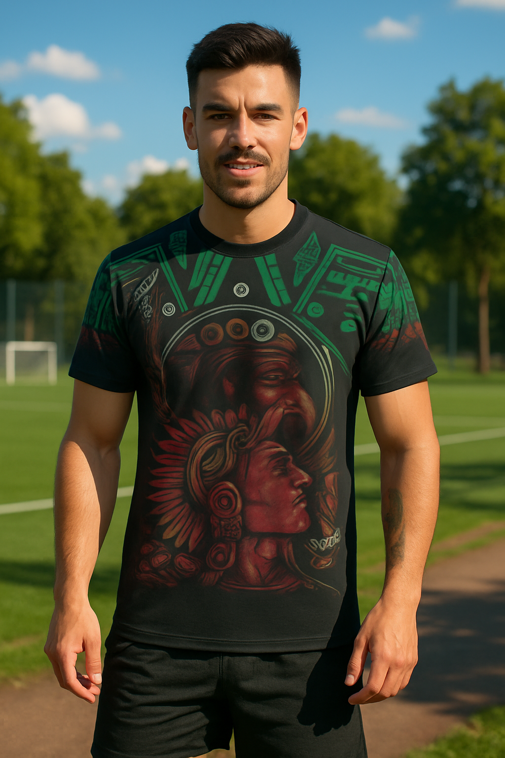 Jersey De México Guerrero Azteca Tricolor Negro Playera Selección Fútbol