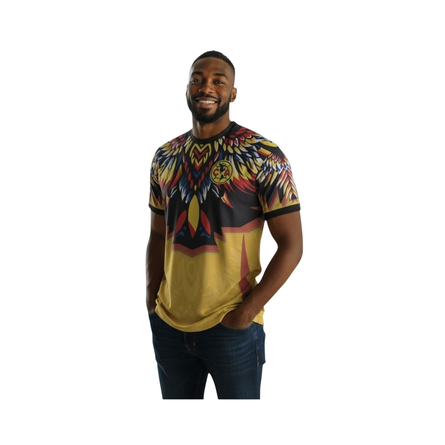 Jersey Águilas América Plumaje Amarillo Playera Fútbol