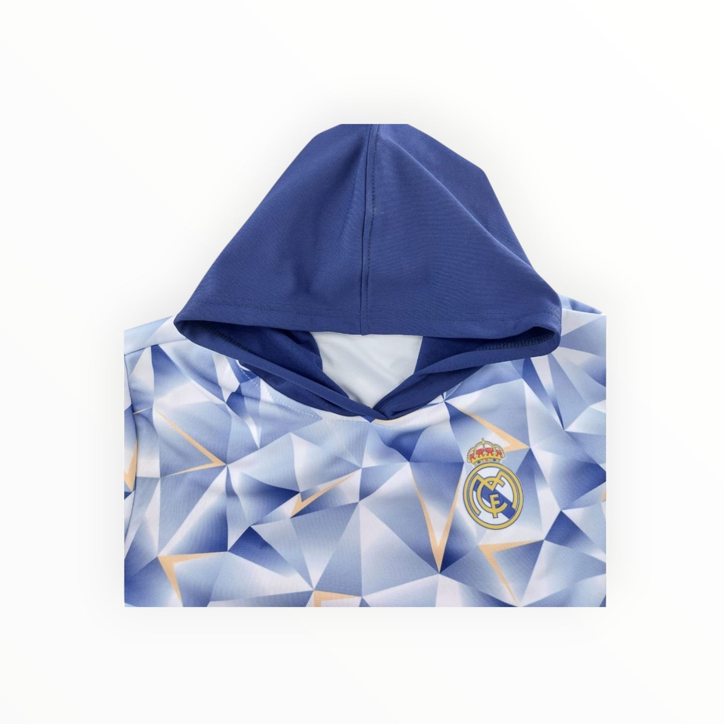 Sudadera Con Gorro Sin Cierre Club Real Madrid Tridimensional Blanco