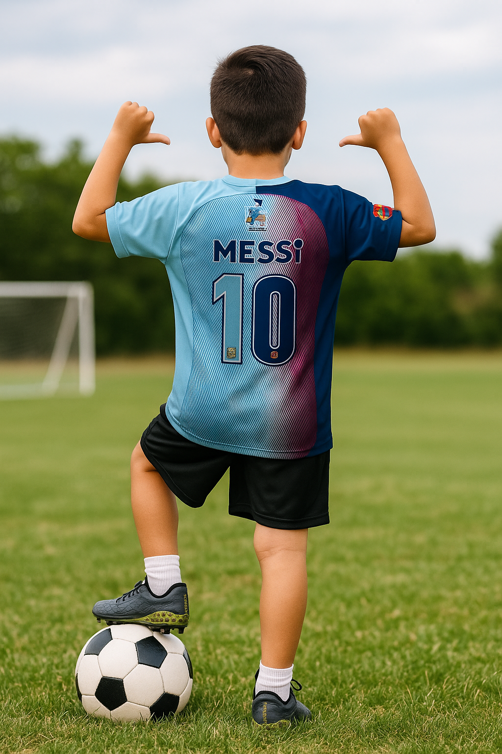 Jersey Playera Messi Barça Argentina Full Print Fútbol Hombre Gym