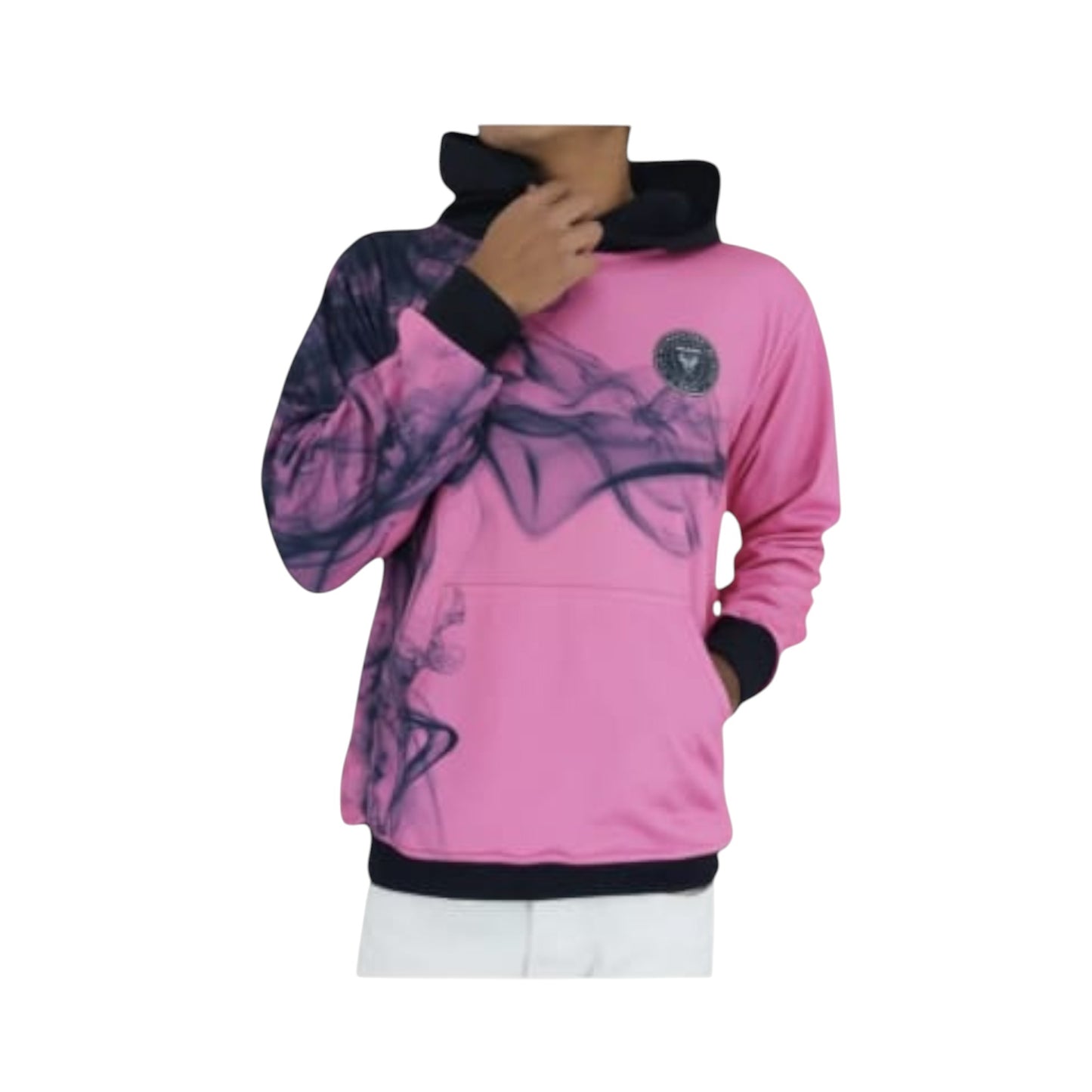 Sudadera Con Gorro Sin Cremallera Club Inter Miami Humo Rosa