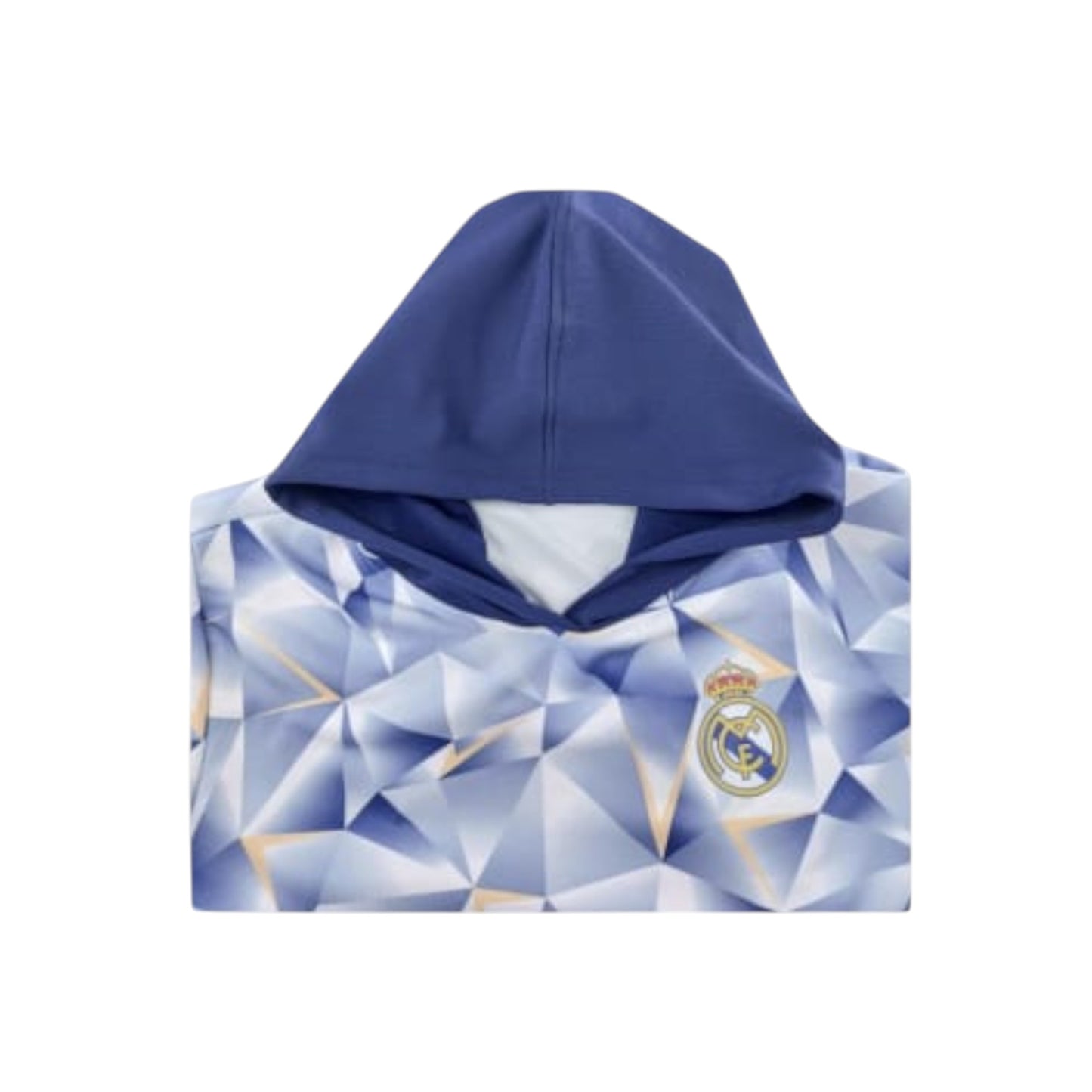 Sudadera Con Gorro Sin Cierre Club Real Madrid Tridimensional Blanco