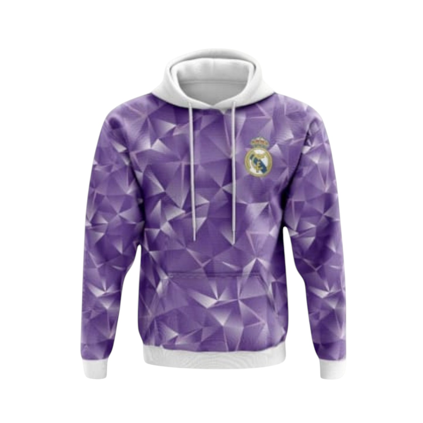 Sudadera Con Gorro Sin Cierre Club Real Madrid Tridimensional Morado