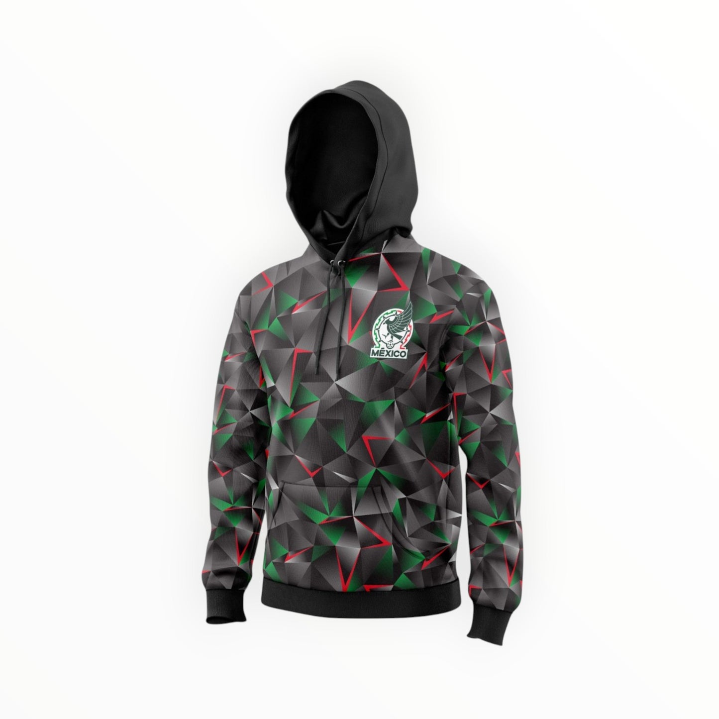 Sudadera Con Gorro Sin Cierre Selección De México Tridimensional Negro