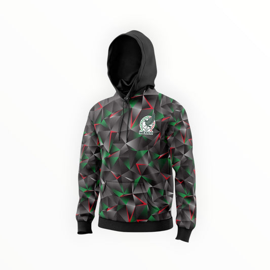 Sudadera Con Gorro Sin Cierre Selección De México Tridimensional Negro
