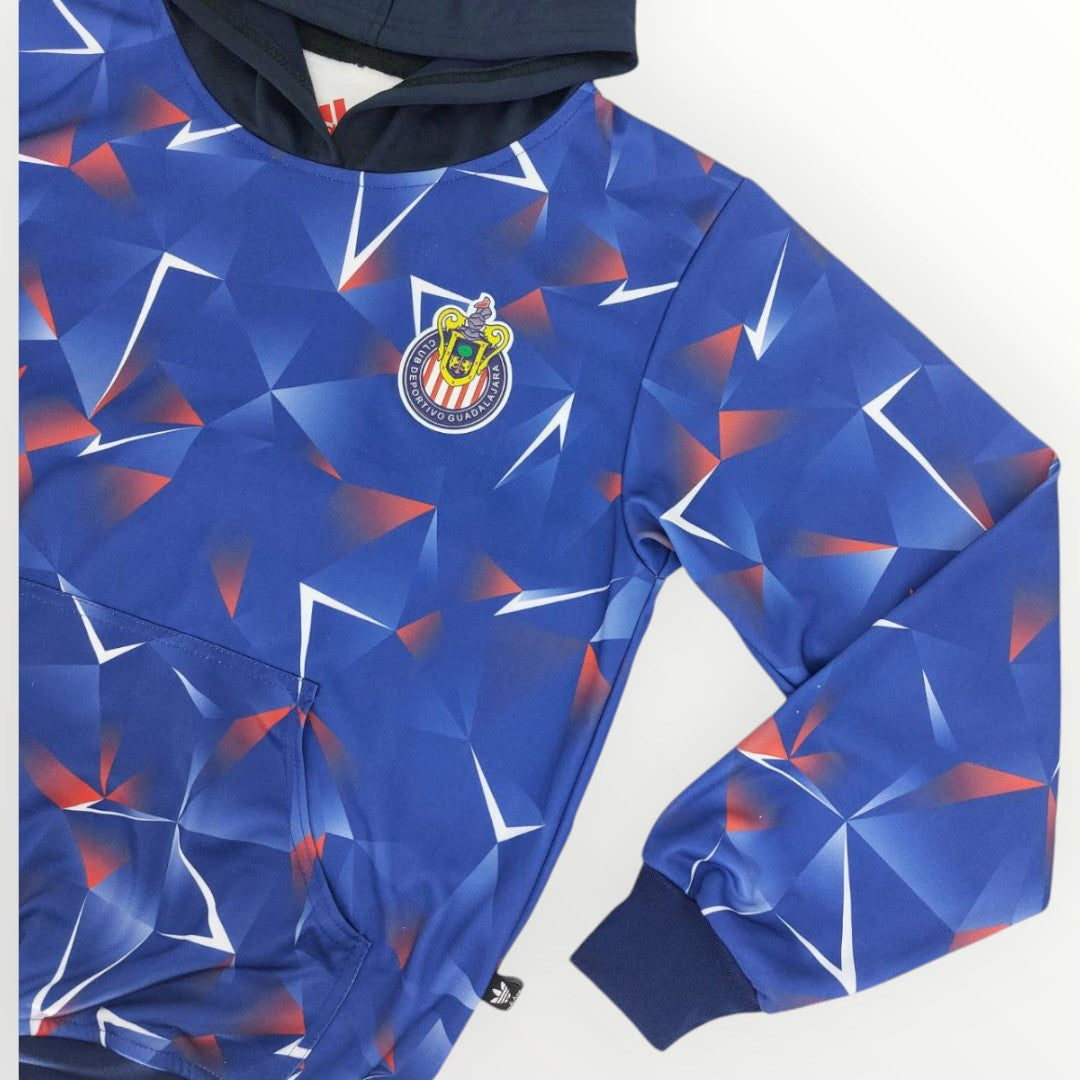 Sudadera Con Gorro Sin Cierre Chivas Del Guadalajara Tridimensional Marino