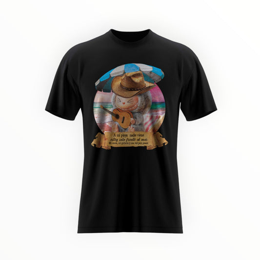 Playera Labubu Norteño "estoy solo frente al mar"