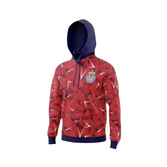 Sudadera Con Gorro Sin Cierre Chivas Del Guadalajara Tridimensional Rojo