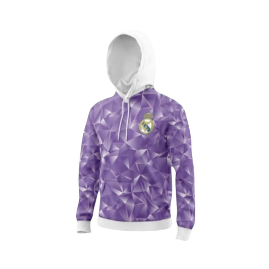 Sudadera Con Gorro Sin Cierre Club Real Madrid Tridimensional Morado