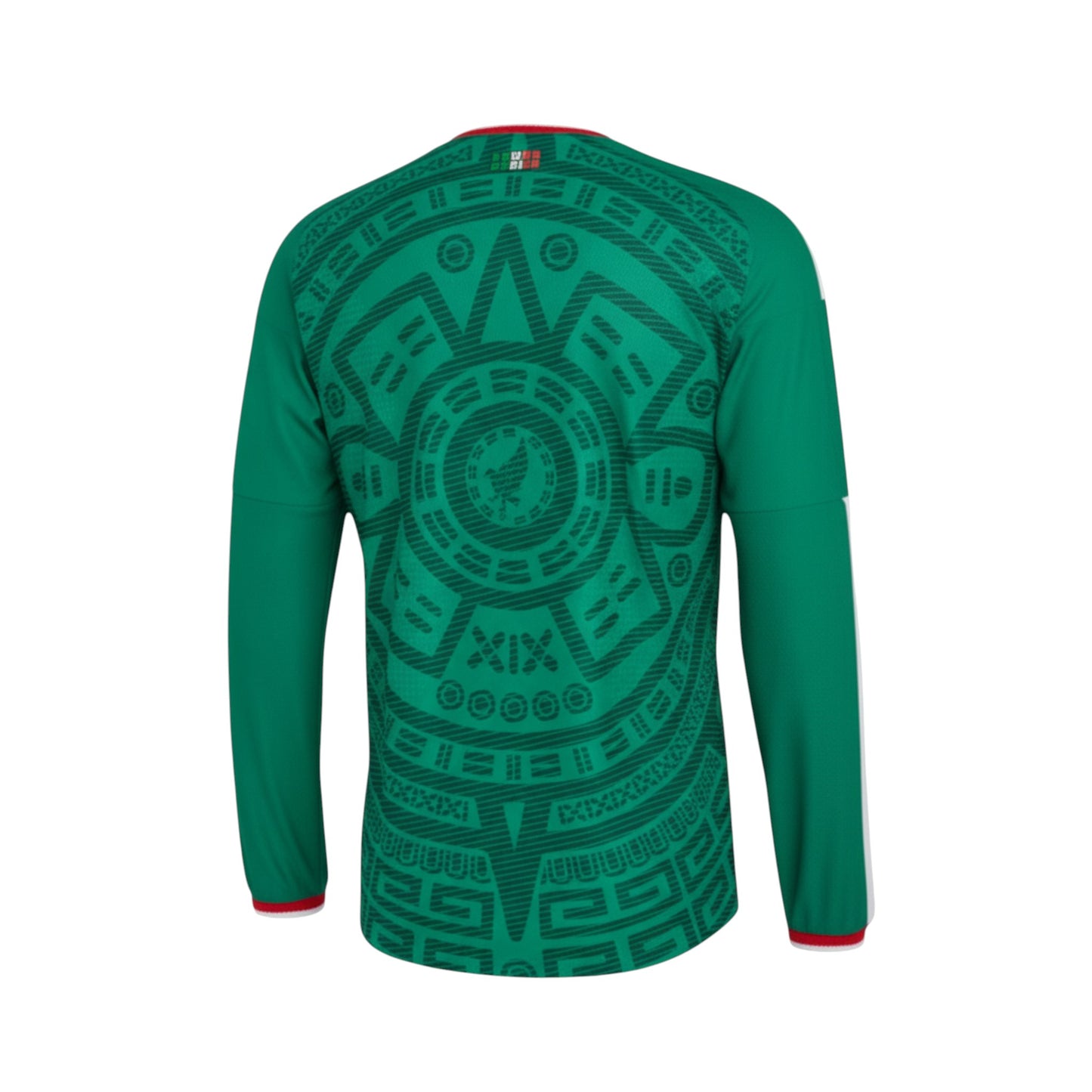 Jersey México Playera Local V. Jugador Verde Mundial Hombre Manga Larga