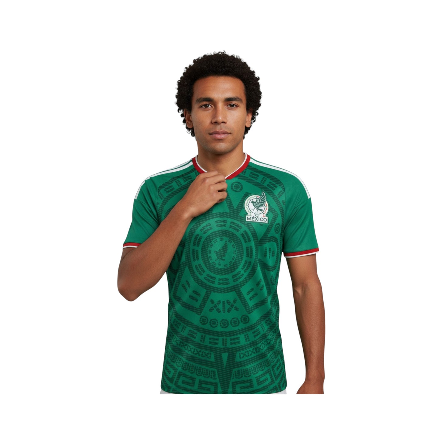 Jersey México Playera Local V. Fan Verde Mundial Hombre Manga Corta