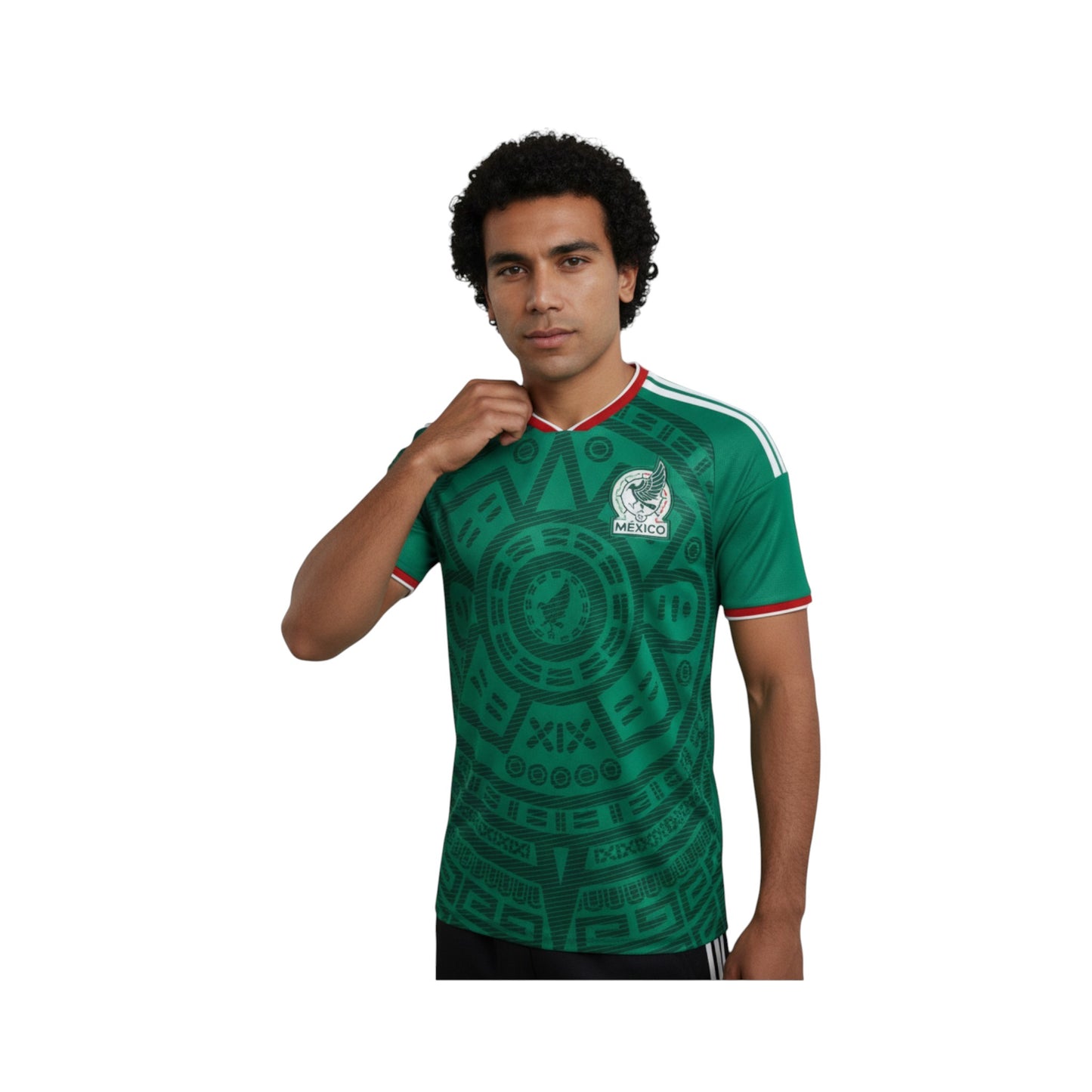 Jersey México Playera Local V. Fan Verde Mundial Hombre Manga Corta