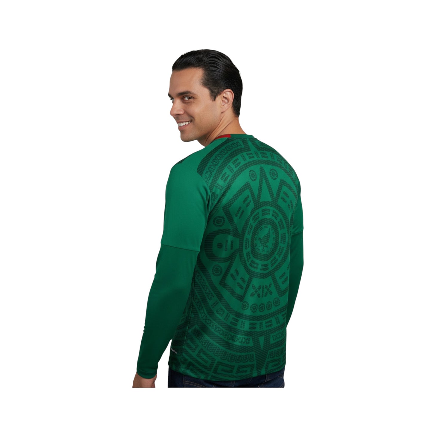 Jersey México Playera Local V. Fan Verde Mundial Hombre Manga Larga