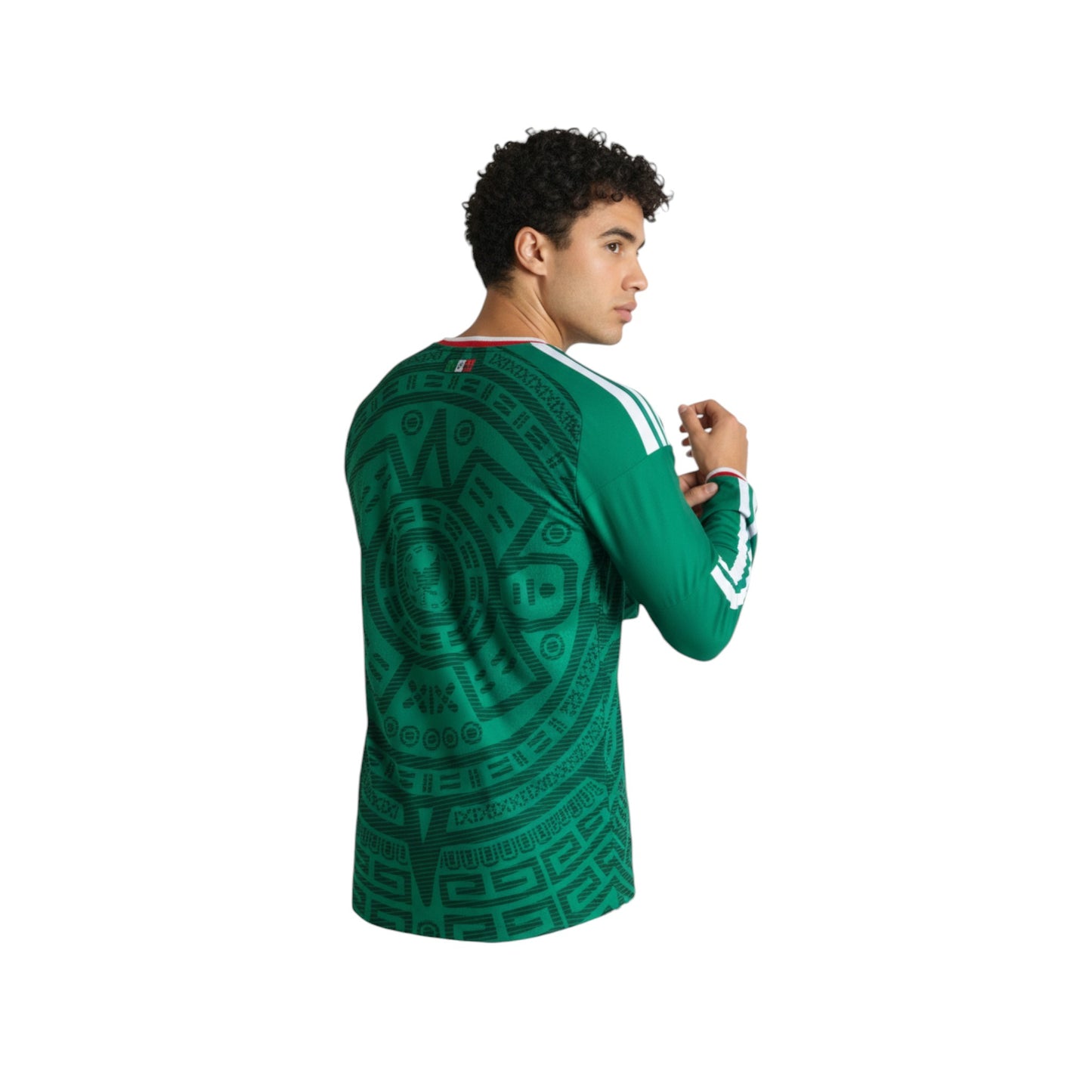 Jersey México Playera Local V. Jugador Verde Mundial Hombre Manga Larga