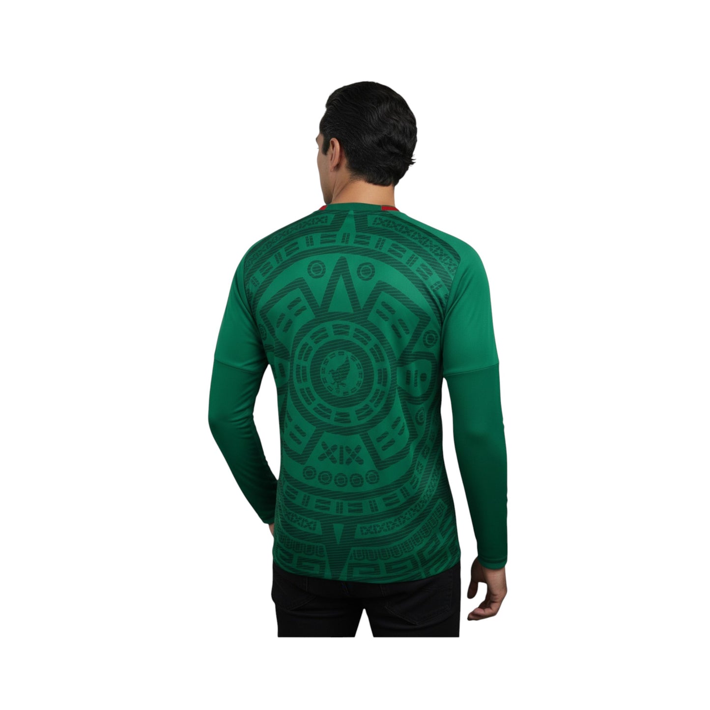 Jersey México Playera Local V. Fan Verde Mundial Hombre Manga Larga